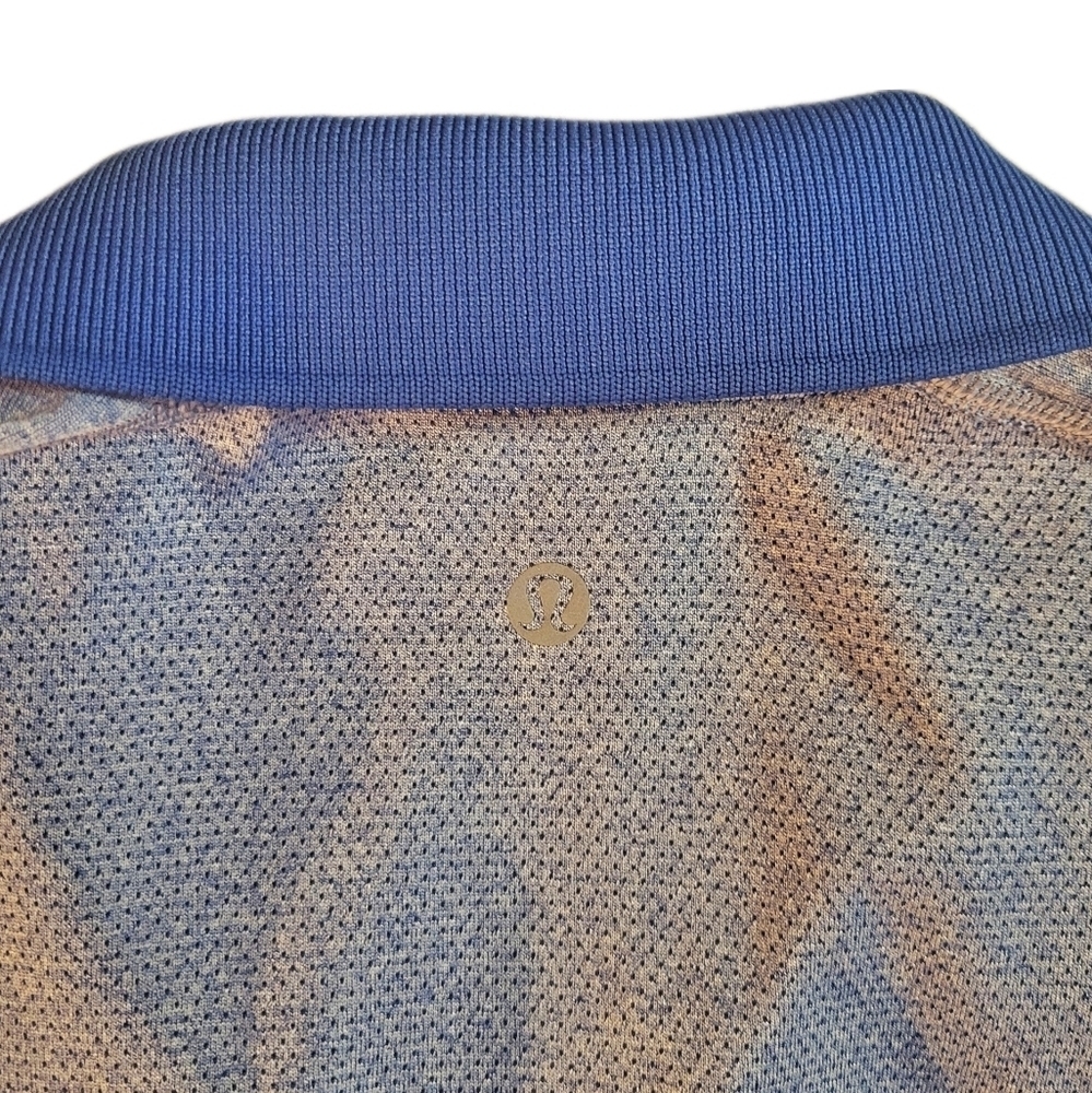 Lululemon // Men's Metal Vent Tech Polo / Tempest Blue & Navy / Large - Picture 5 of 8